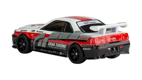 Машинка Premium Hot Wheels Nissan Skyline GT R R34 Gran Turismo Pop Culture 1 64 HKC28 White