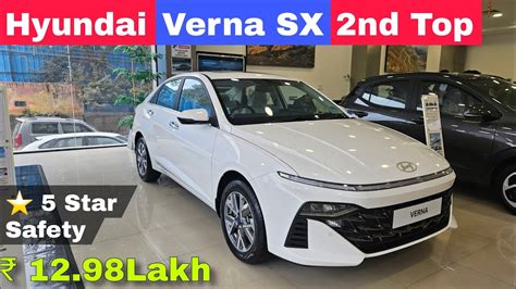 Verna 2nd top model hyundai verna sx अब Features क सथ Safety भ