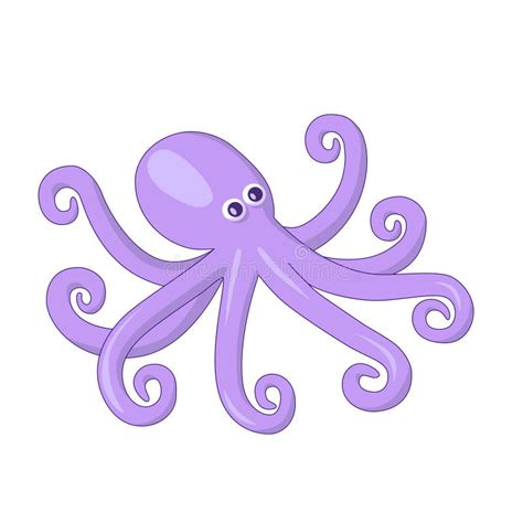 Tentáculos Violetas Del Pulpo Con Una Soga En El Extremo Ilustraci n