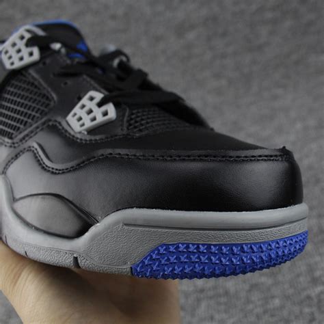 Nike Air Jordan Iv 4 Retro Black Cement Grey Blue Men Shoes Febbuy