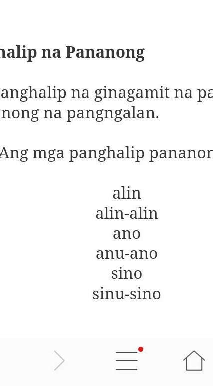 Kailan Ginagamit Ang Panghalip Na Pan Nao Panaklaw Pamatlig Pananong