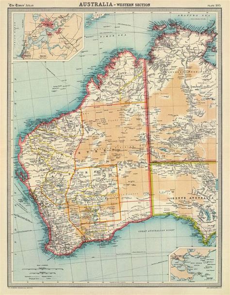 Map Of Western Australia Old Map Print Australian History In