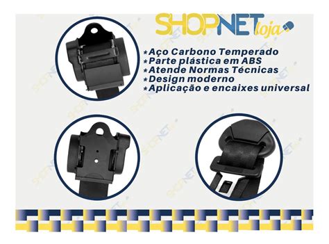 Kit Cinto De Segurança Fiat Uno Traseiro Retrátil 3 Pontos