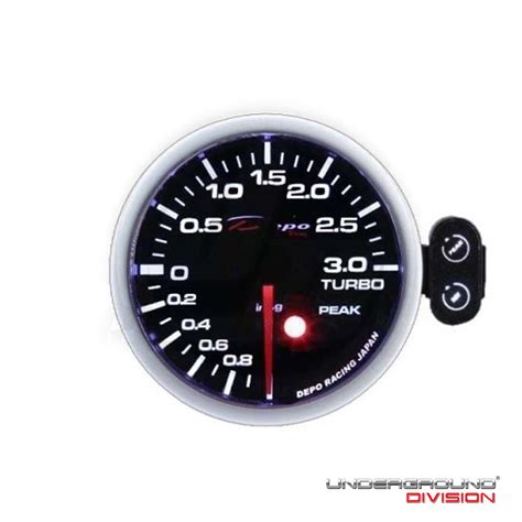 Depo Racing Pk Wa Series Mm Bar Boost Gauge White Amber Display