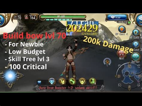 Toram Online Build Bow Lvl 70 Low Budget For Beginners YouTube