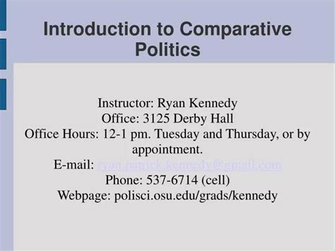 Ppt Introduction To Comparative Politics Powerpoint Presentation