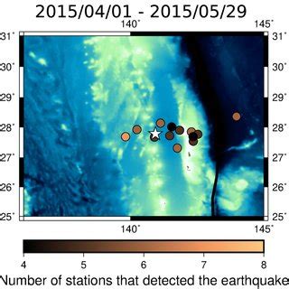 Example Of Detected Earthquakes The Red Trace Shows The P Wave Of The