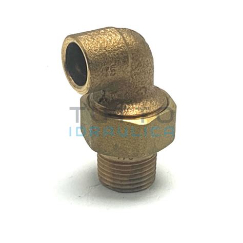 Bocchettone Bronzo A Saldare Curvo Maschio 28 X 1