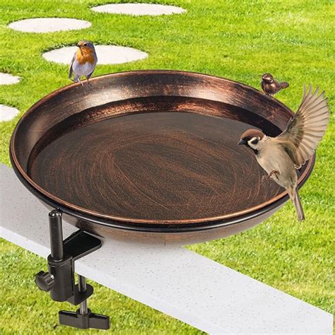 Qipade Deck Mounted Bird Bath Lightweight Bird Bath With Adjustable