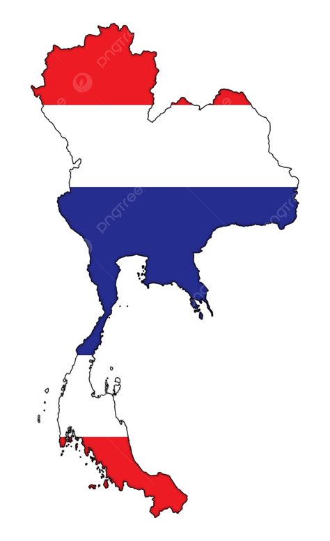 Thailand Flag In Map Map Thailand Bangkok Vector, Map, Thailand ...