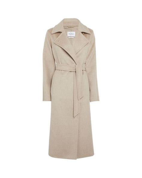 Max Mara Cashmere Manuela Coat In Natural Lyst