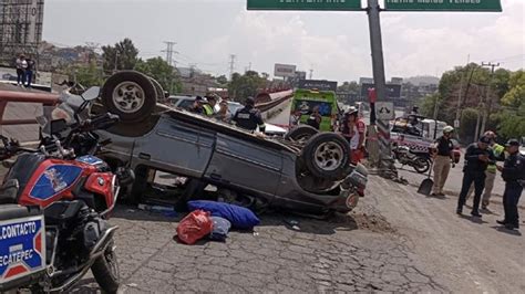 Video Choque Y Volcadura En La M Xico Pachuca Provoca Una Persona Sin