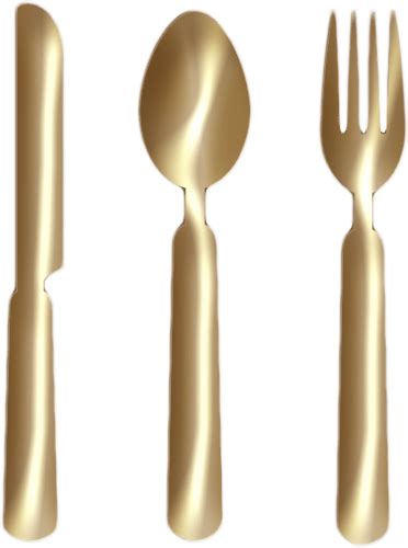 Knife Fork Spoon Gold Png Clipart By Clipartcotttage On Deviantart