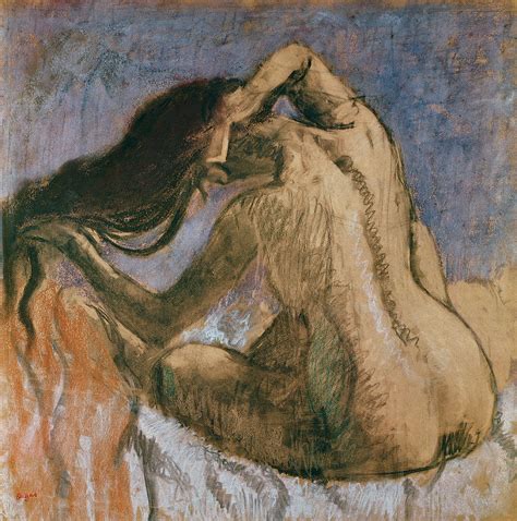 Woman Combing Her Hair Pastel By Edgar Degas Fine Art America