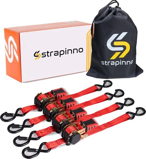 Strapinno Retractable Ratchet Straps In X Ft Secure Cargo Tie