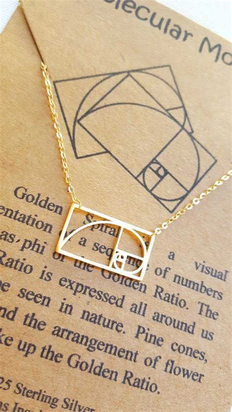 Sterling Silver Fibonacci Golden Ratio Necklac Pendant Sacred Etsy