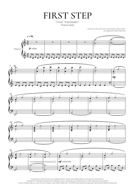 First Step Arr Pedro Merendi By Various Sheet Music For Piano Solo