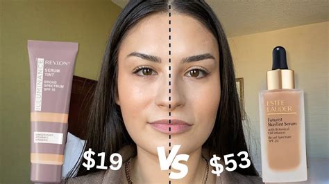 Revlon Illuminance Serum Tint Vs Estee Lauder Serum Foundation Youtube