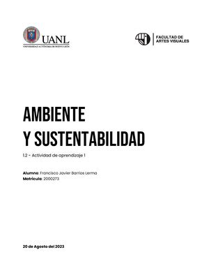 Ambiente Y Sustentabilidad Ambiente Y Sustentabilidad Evidencia