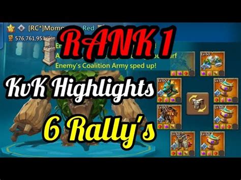 Lords Mobile 570m Mythic Trap KVK Highlights Rank 1 Mixed Rallys 6