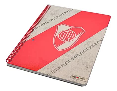 Cuaderno Universitario Mooving A4 River Plate Banda 80 Hojas