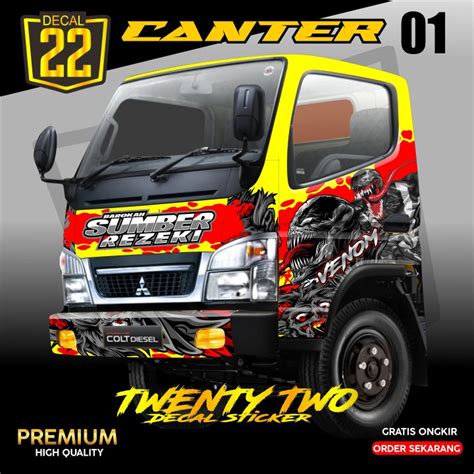 STIKER TRUK CANTER DECAL STIKER TRUK CANTER STIKER MOBIL TRUK CANTER