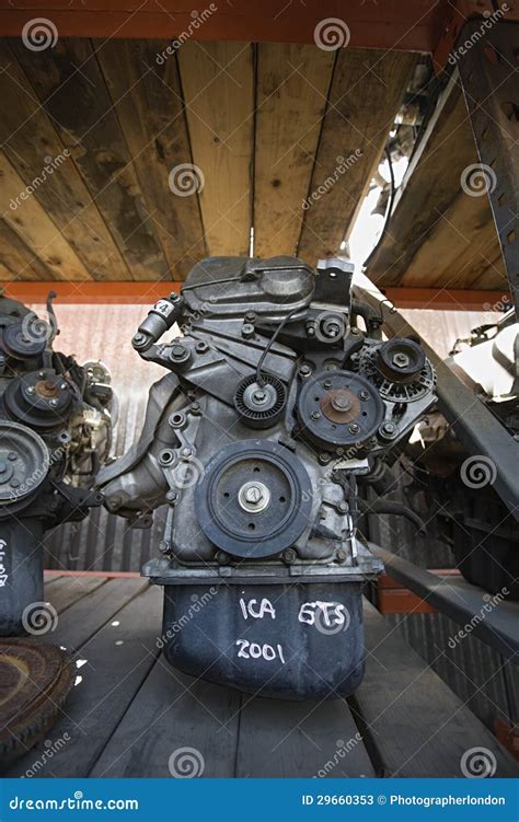 Car Engines in Junkyard stock image. Image of junkyard - 29660353