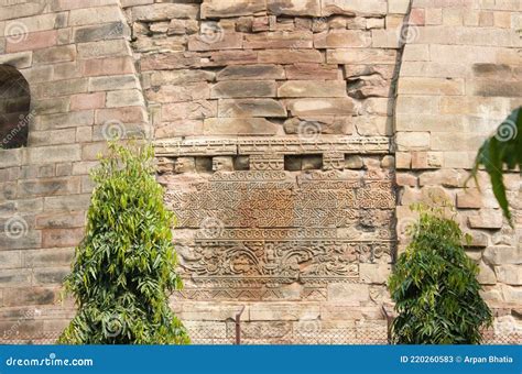 Wide Angle View Of The Large Buddha Stupa At Sarnath India Stock Image