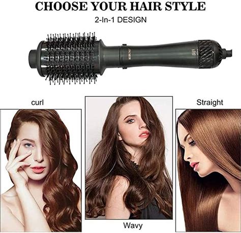 Rebune Re 2084 1200w Hair Dryer Brush 4 In 1 Hot Air Styler Straightening And Curling Fast