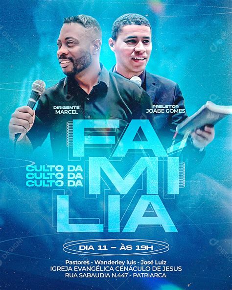 Social Media Igreja Culto Da Família Psd Editável Download Designi