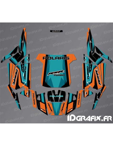 Kit dekor Straight Edition Orange Türkis IDgrafix Polaris RZR