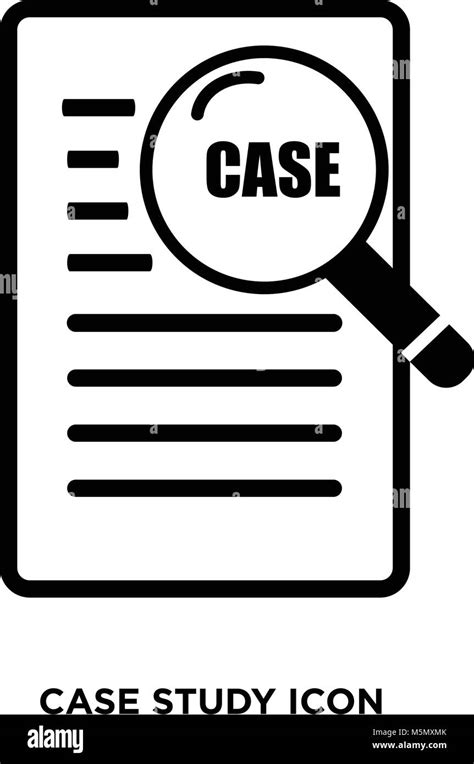 case study icon stock vector image art alamy