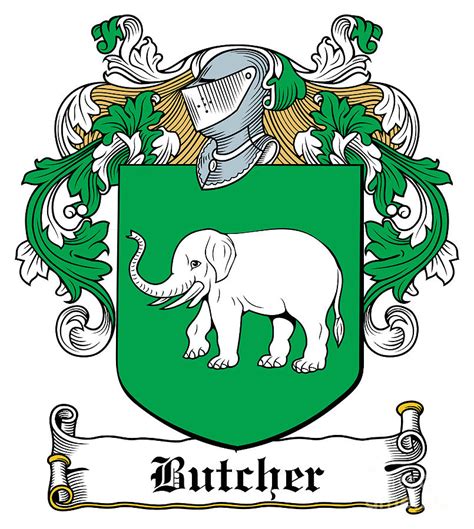 Butcher Coat of Arms Cork Ireland Digital Art by Heraldry - Fine Art America