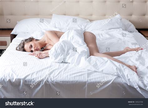 Beautiful Girl Posing Naked Bed Stock Photo 130523708 Shutterstock