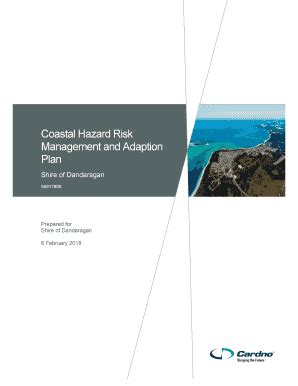 Fillable Online Coastal Hazard Risk Management And Adaption Plan