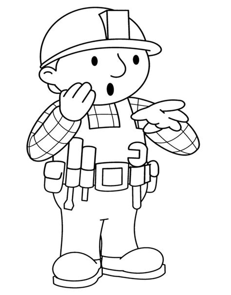 Bob The Builder Coloring Pages Shock Child Character Coloring Page Bob ...