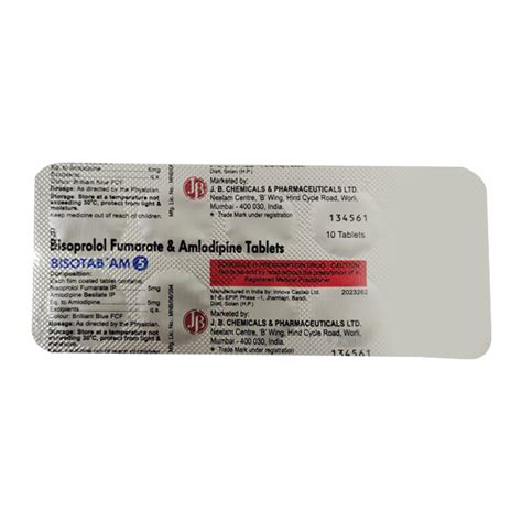 Buy BISOTAB AM 5 Tablet 10 S Online At Upto 25 OFF Netmeds