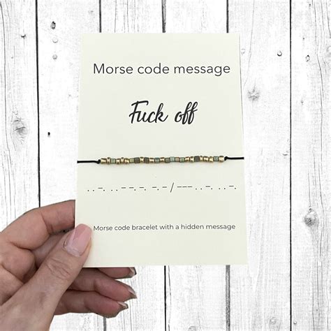 Fuck Off Morse Code Bracelet Custom Morse Code Friendship Bracelet Secret Word Bracelet