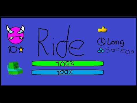 Ride By Endlevel 100 Medium Demon Geometry Dash YouTube