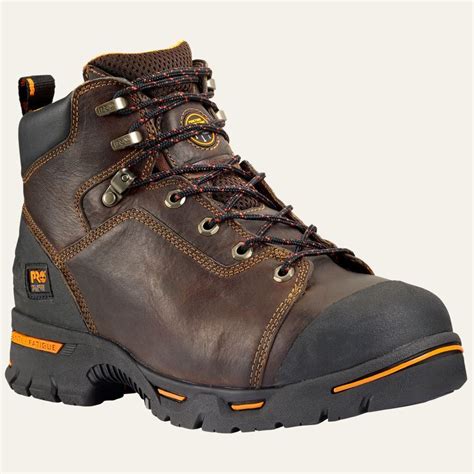 Timberland Pro Boots Mens Endurance 6 Steel Toe Brown Work Boot 52562 Ebay