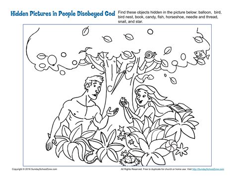 Adam And Eve Coloring Pages