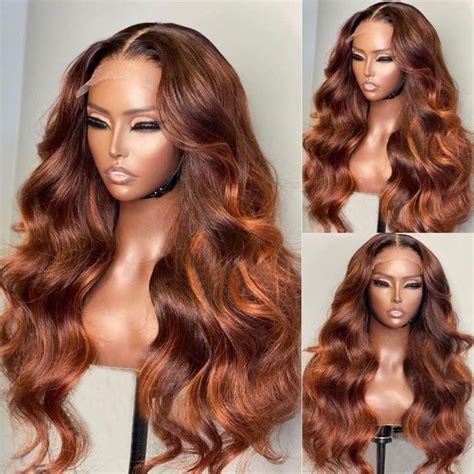 Unice Reddish Brown13x4 Lace Front Wig Human Hair For Women Body Wave