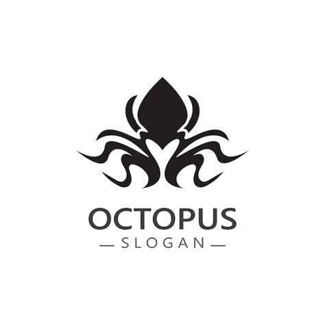 Oktopus Logo Bild Design Symbol Illustration Tier Vektor Premium Vektor