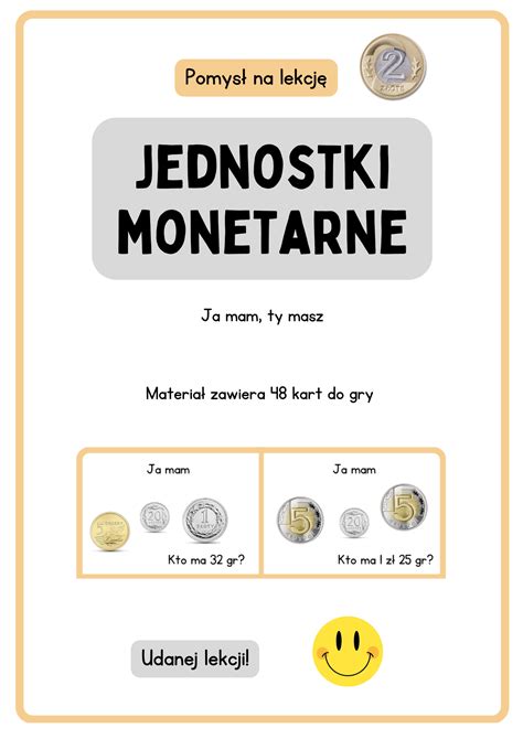 Jednostki Monetarne Ja Mam Ty Masz Klasa I Nie Tylko Z Oty