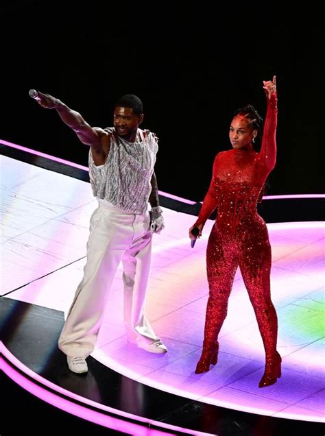 Shirtless Usher brings out Alicia Keys, Ludacris, more special guests ...