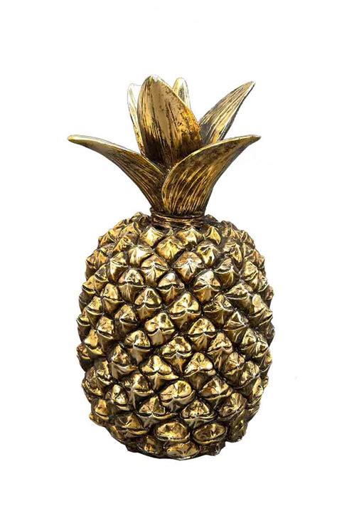 Gold Pineapple Symbol Of Welcome And Hospitality