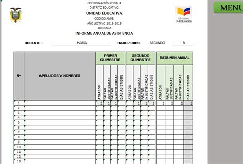 Plantilla En Excel Control De Asistencia Para Estudiantes AYUDA