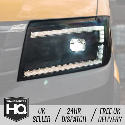 Vw Crafter Man Tge Led Drl Headlights Black On Ebay