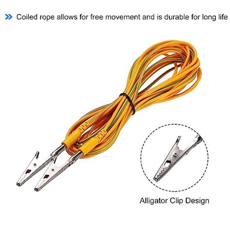 MECCANIXITY ESD Grounding Cable Cord With Alligator Clip 5m 197 Long