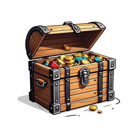 Premium Photo Treasure Chest Full Of Gold Coins Vector Illustration